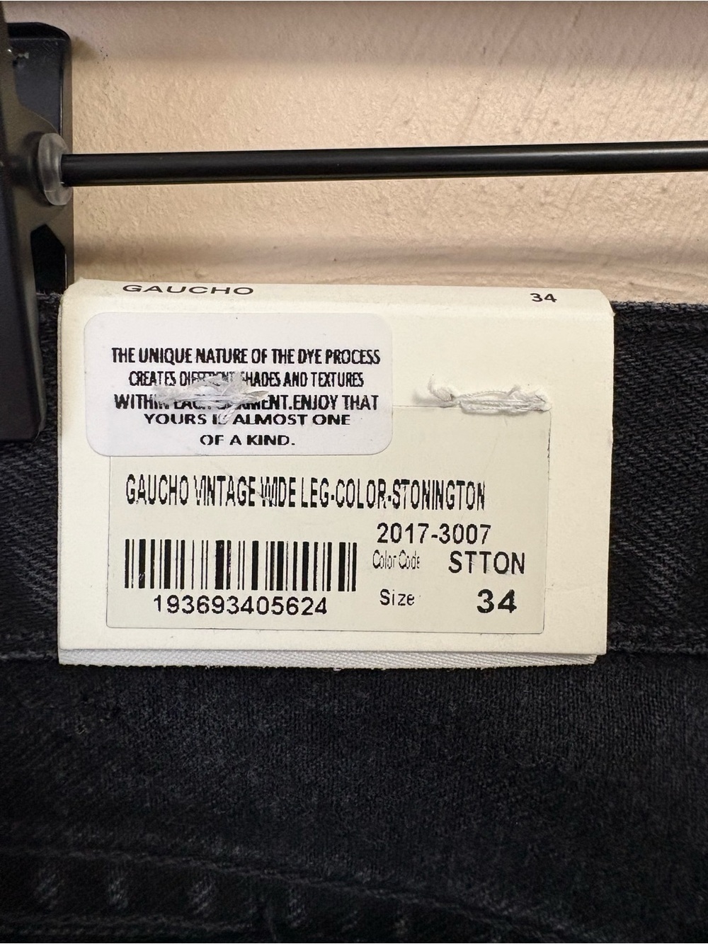 Citizens of Humanity Gaucho Vintage Wide Leg Jeans Black Size 34 NWT New - Picture 12 of 16